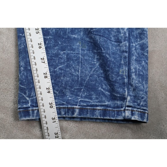 STEVE'S JEANS Shorts Mens 48 Blue Denim Acid Wash Cargo Relaxed Fit Pockets - Picture 4 of 7